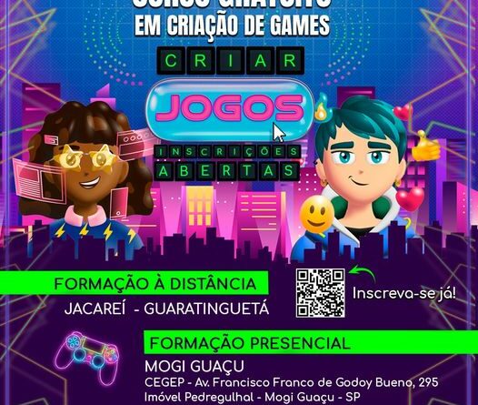 Projeto Criar Jogos está com inscrições abertas para 2 mil vagas de curso  online e gratuito – Mogi Guaçu Acontece