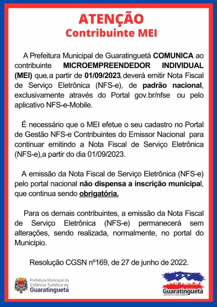 Notícia - Novos valores da contribuição mensal do MEI! - Prefeitura  Municipal de Bandeirantes