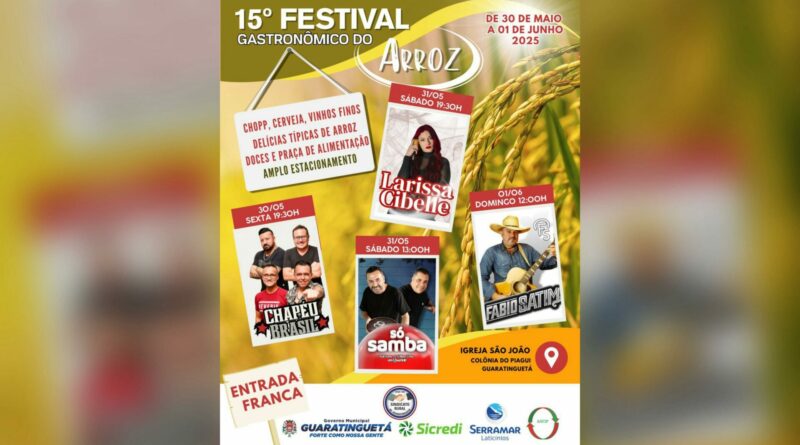 Começa hoje o 15º Festival Gastronômico do Arroz!