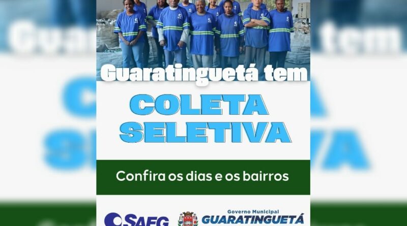 SAEG amplia a coleta seletiva em Guaratinguetá