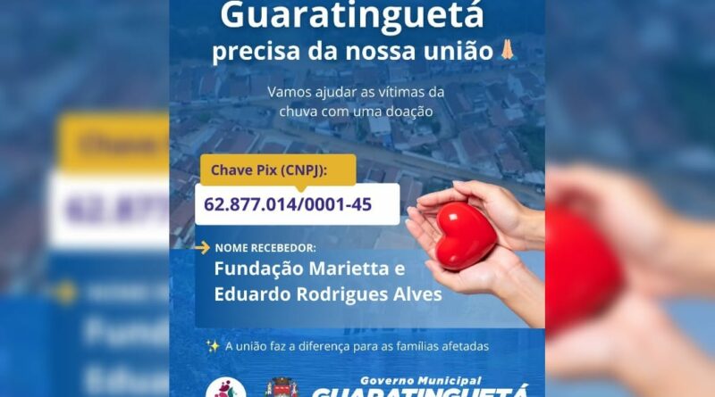 Guaratinguetá precisa da nossa união.